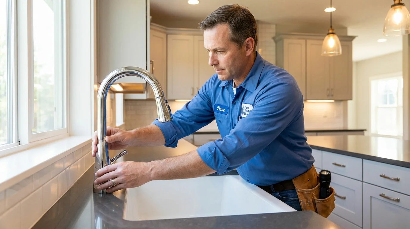 Kitchen faucet installation by Johns Plumbing LLC in Gig Harbor