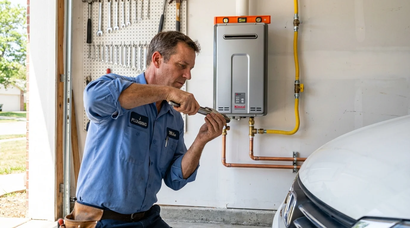 Tankless water heater installation by a Johns Plumbing LLC plumber in Gig Harbor